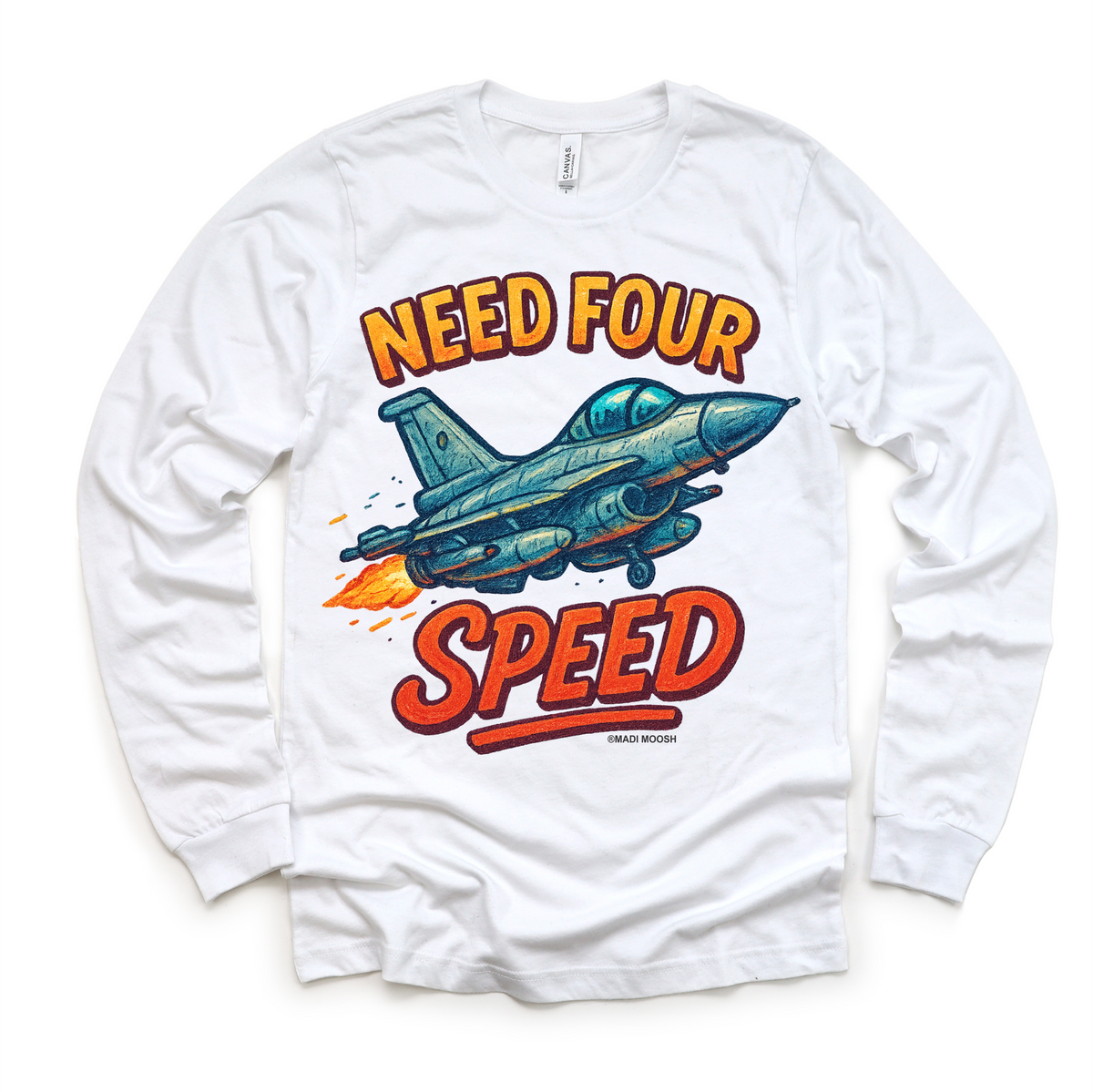 Need Four Speed Airplane Birthday design on a long sleeve shirt.