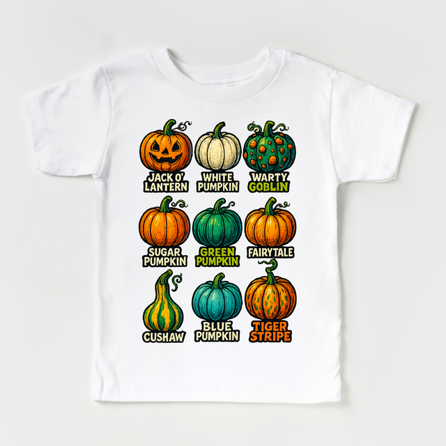 Types Of Pumpkins Fall Halloween Shirt - Pumpkin Tee