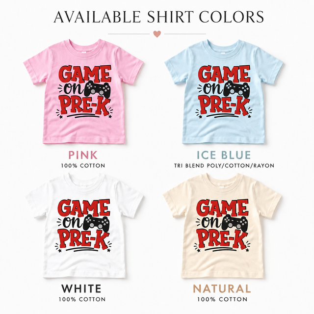 Game On Pre-K Video Game Controller Kids Shirt – Back to School Gamer Graphic Tee