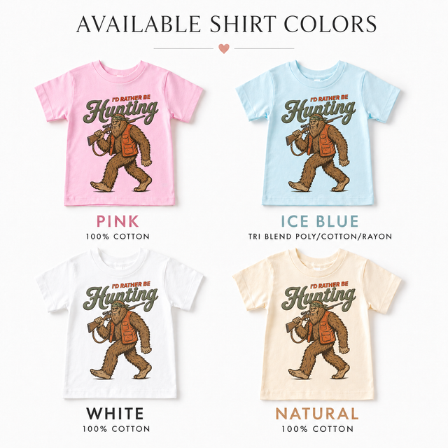 I’d Rather Be Hunting Shirt, Bigfoot Hunter Graphic Tee, Sasquatch Outdoors Gift