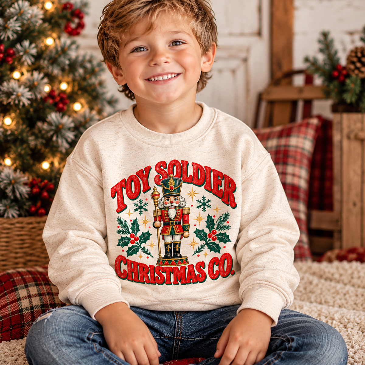 Kids Toy Soldier Christmas Co. Nutcracker Sweatshirt