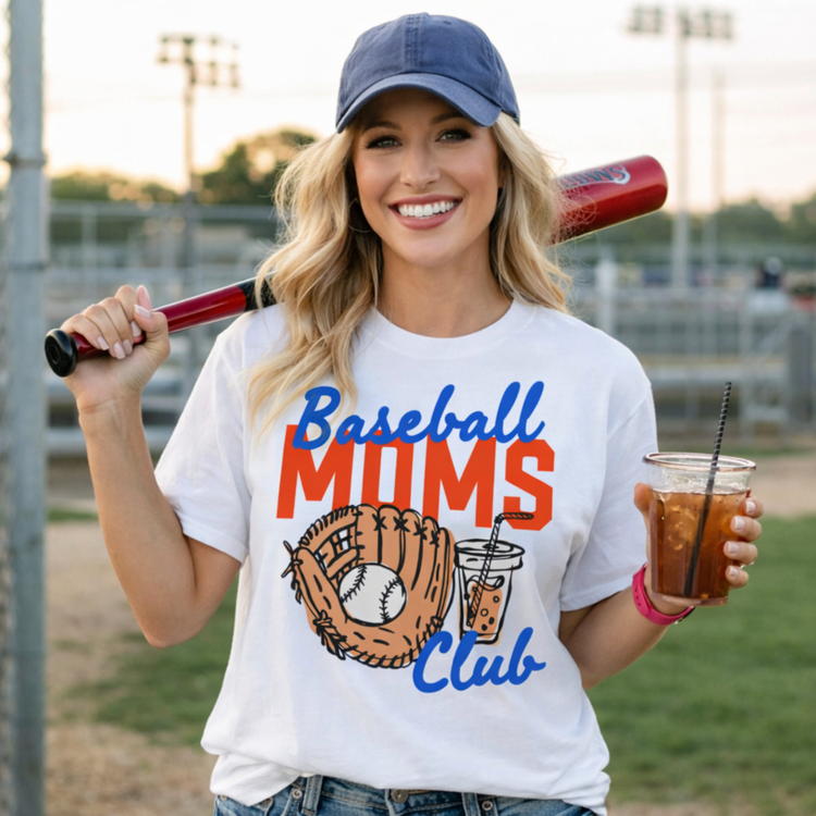 Baseball Moms Club Tee | Game Day Mom Graphic Shirt | Baseball Season T-Shirt | Sports Mom Boutique Tee | Unisex Oversized Fit