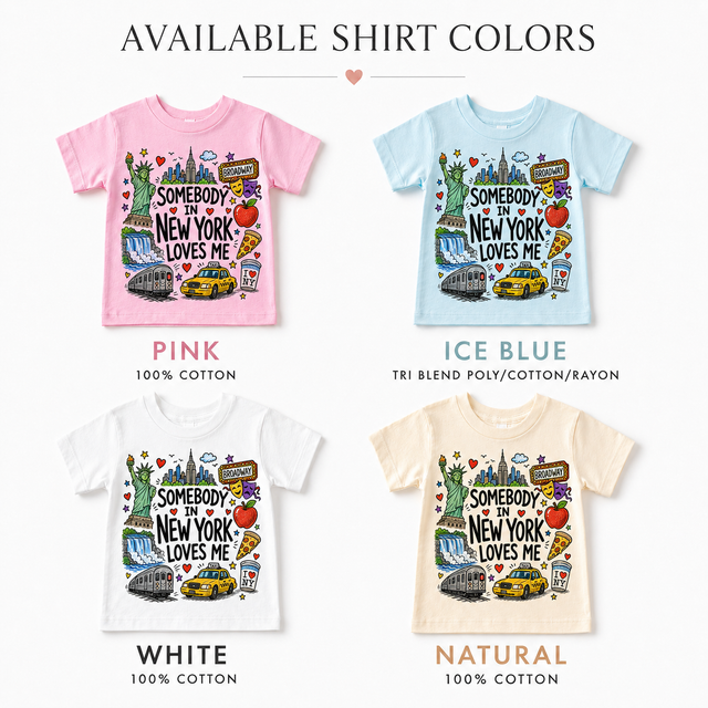 Somebody in New York Loves Me Kids Graphic Tee, New York Souvenir Shirt