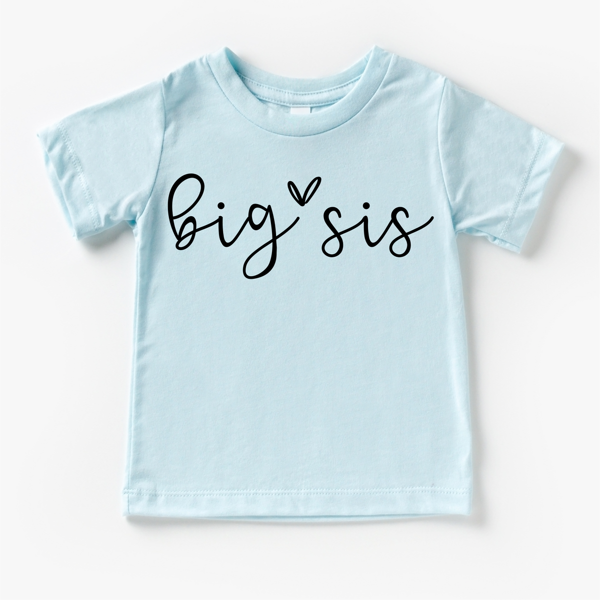 Big Sis Sister Siblings Family design on a blue garment.