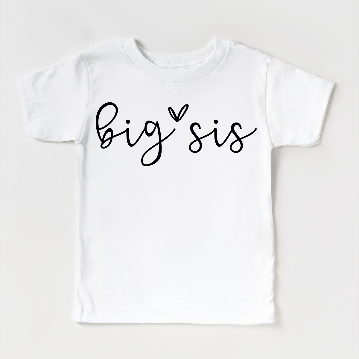 Big Sis Sister Siblings Family design on a white garment.