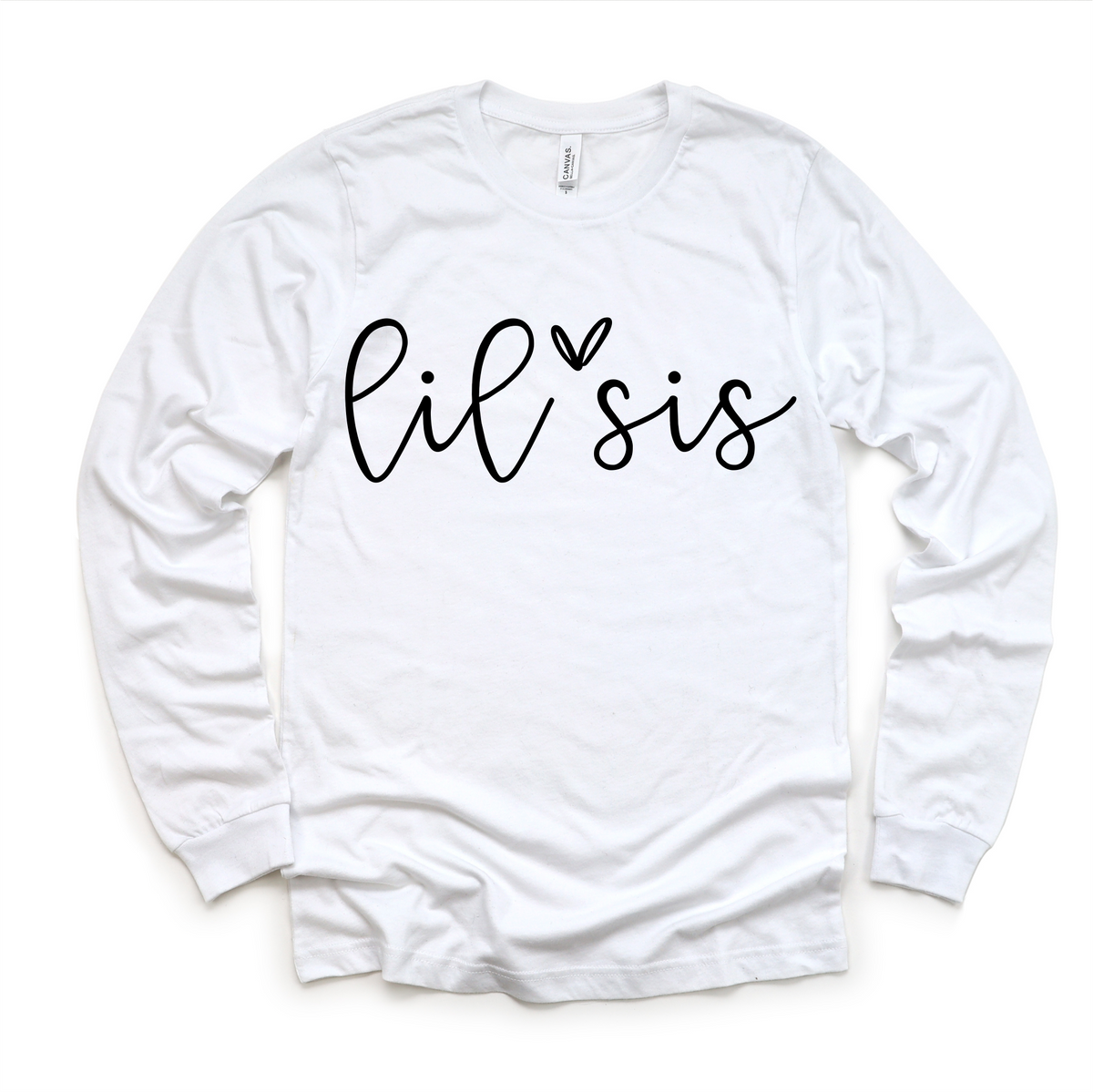 Lis Sis Sister Siblings Family design on a long sleeve shirt.
