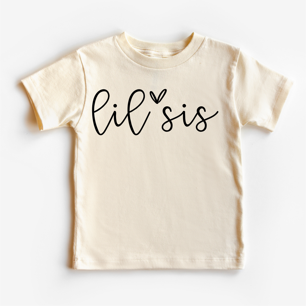 Lis Sis Sister Siblings Family design on a natural garment.