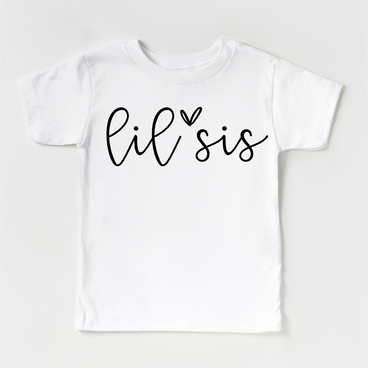 Lis Sis Sister Siblings Family design on a white garment.