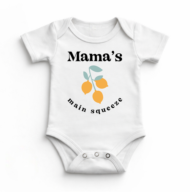 Mama's Main Squeze Spring Lemon Bodysuit - Baby Bodysuit - Madi Moosh Boutique