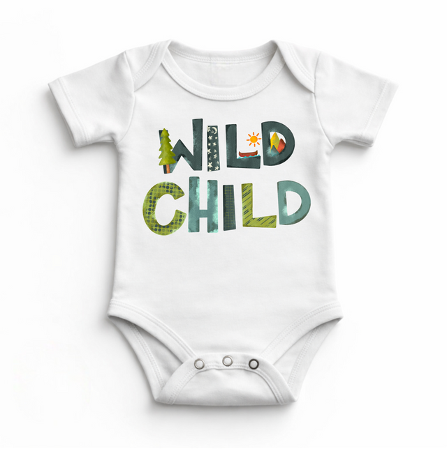 Wild Child Outdoor Camping Bodysuit - Baby Bodysuit - Madi Moosh Boutique