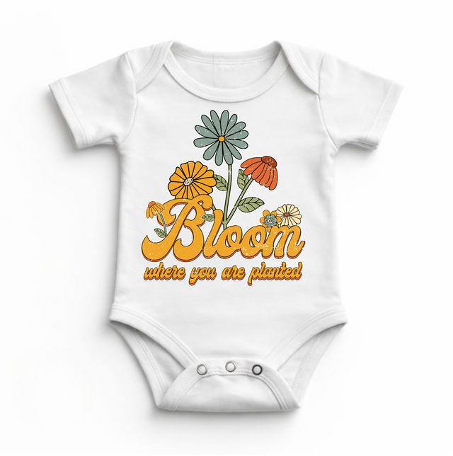 Bloom Where You Are Planted Boho Bodysuit - Baby Bodysuit