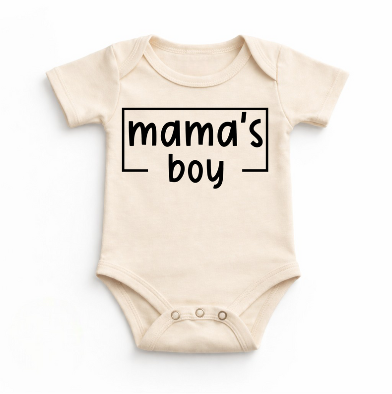 Mama’s Boy Baby Bodysuit | Minimalist Baby Outfit | Trendy Infant Clothes | Boutique Baby Gift