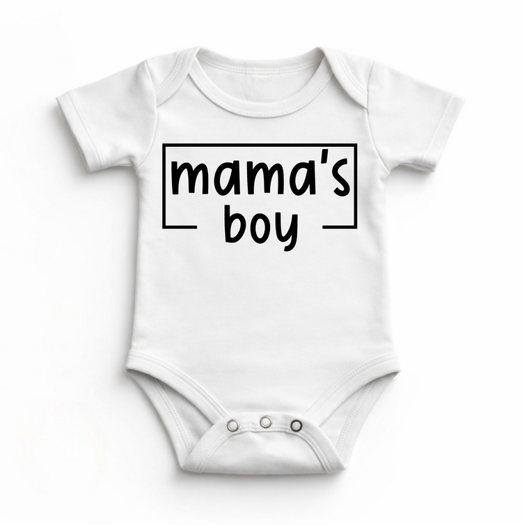 Mama’s Boy Baby Bodysuit | Minimalist Baby Outfit | Trendy Infant Clothes | Boutique Baby Gift