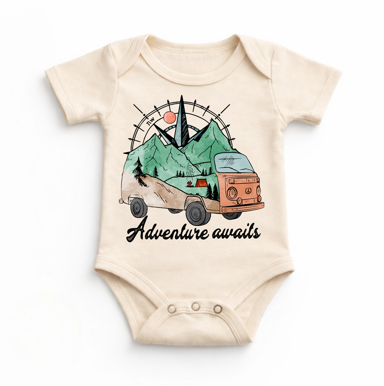 Adventure Awaits Outdoor Camping Bodysuit - Baby Bodysuit