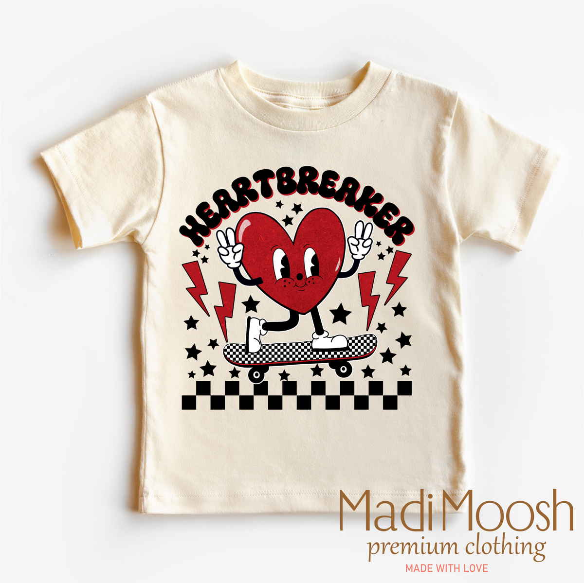 Heartbreaker Valentine graphic T-shirt by Madi Moosh