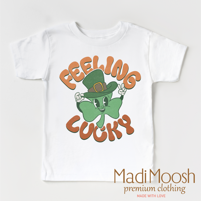 Feeling Lucky Retro St. Patrick's Day Shirt - Kids St Patrick's Day Tee