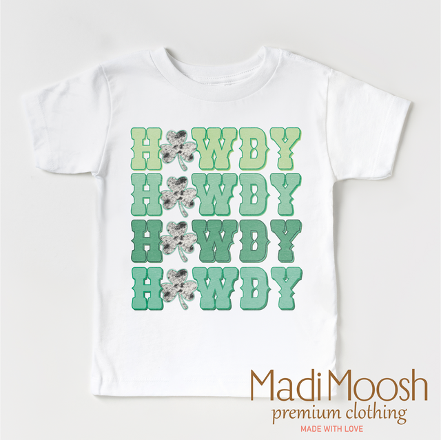 Howdy Western St. Patrick's Day Shirt - Kids St Patrick's Day Tee