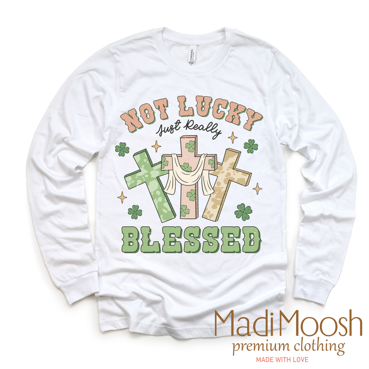Not Lucky Just Blessed St. Patrick's Day Shirt - Kids St Patrick's Day Tee - Madi Moosh Boutique