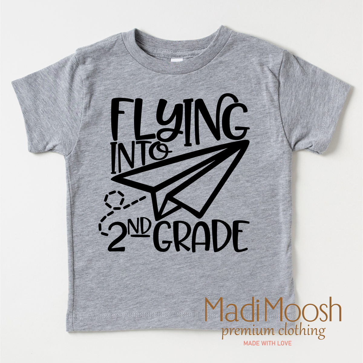 Flying Into 2nd Grade Back To School graphic T-shirt by Madi Moosh