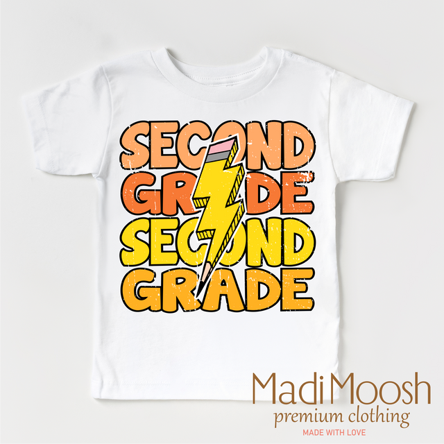 Second Grade Lightning Bolt Shirt - School Shirt