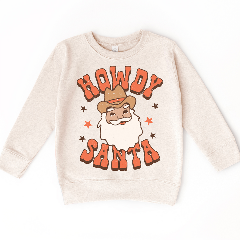 Howdy Santa Christmas Sweatshirt - Kids Christmas Sweatshirt