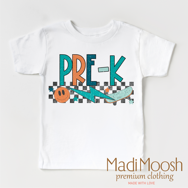 Pre-K Skateboard Back To School Shirt - School Shirt