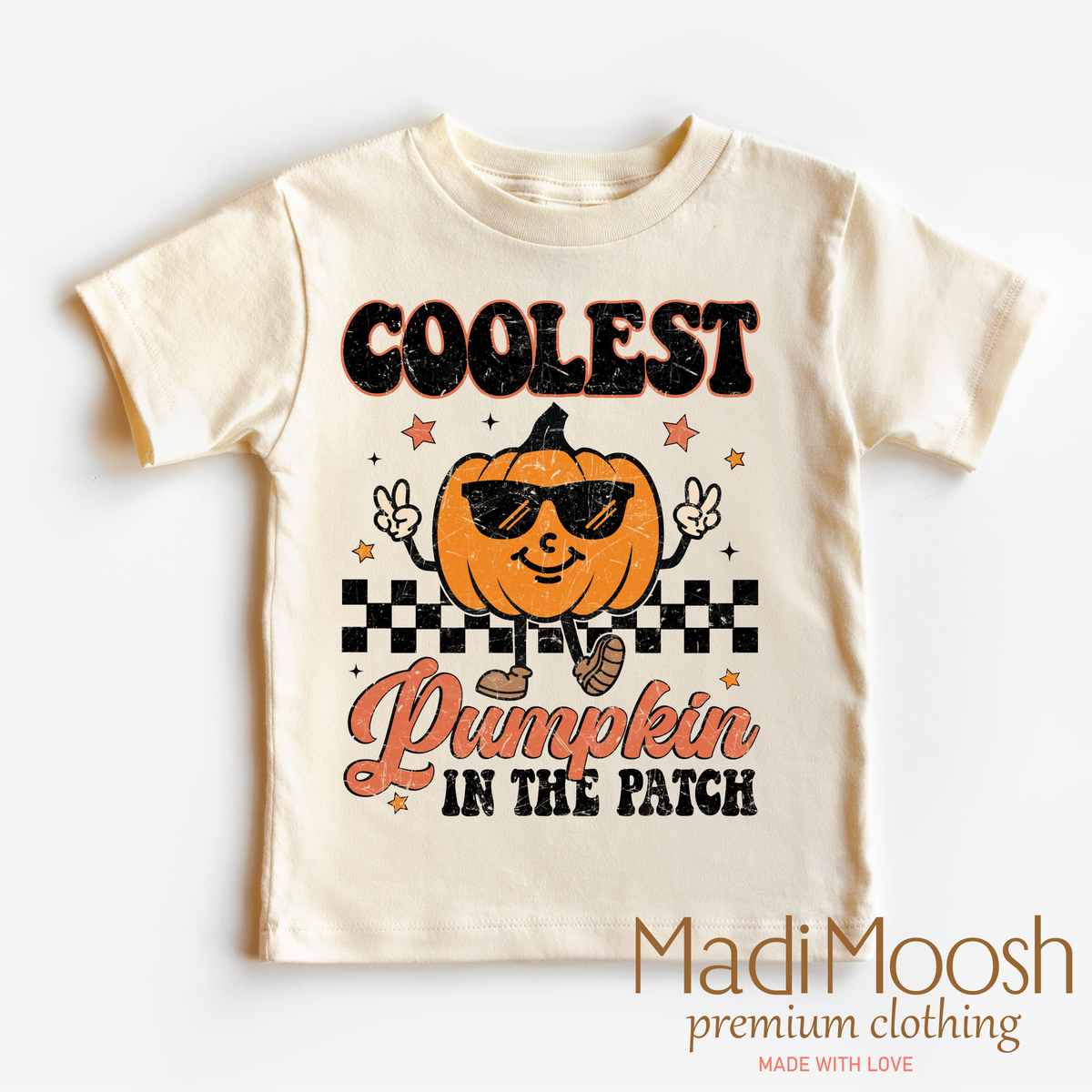 Coolest Pumpkin In The Patch, Fall Halloween graphic T-shirt by Madi Moosh