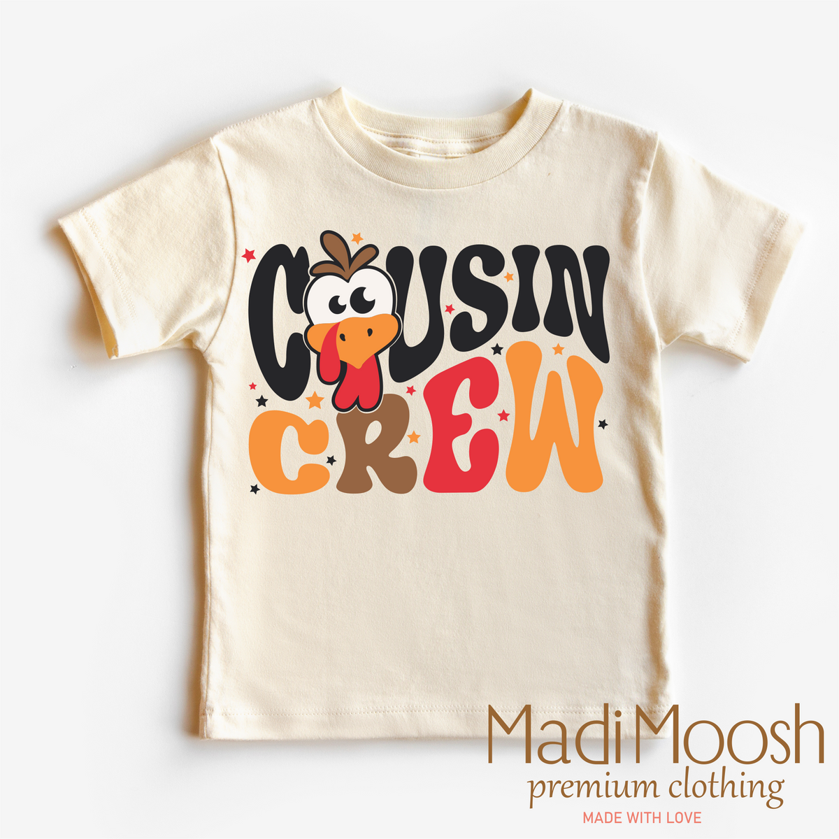 Cousin Crew, Thanksgiving graphic T-shirt by Madi Moosh