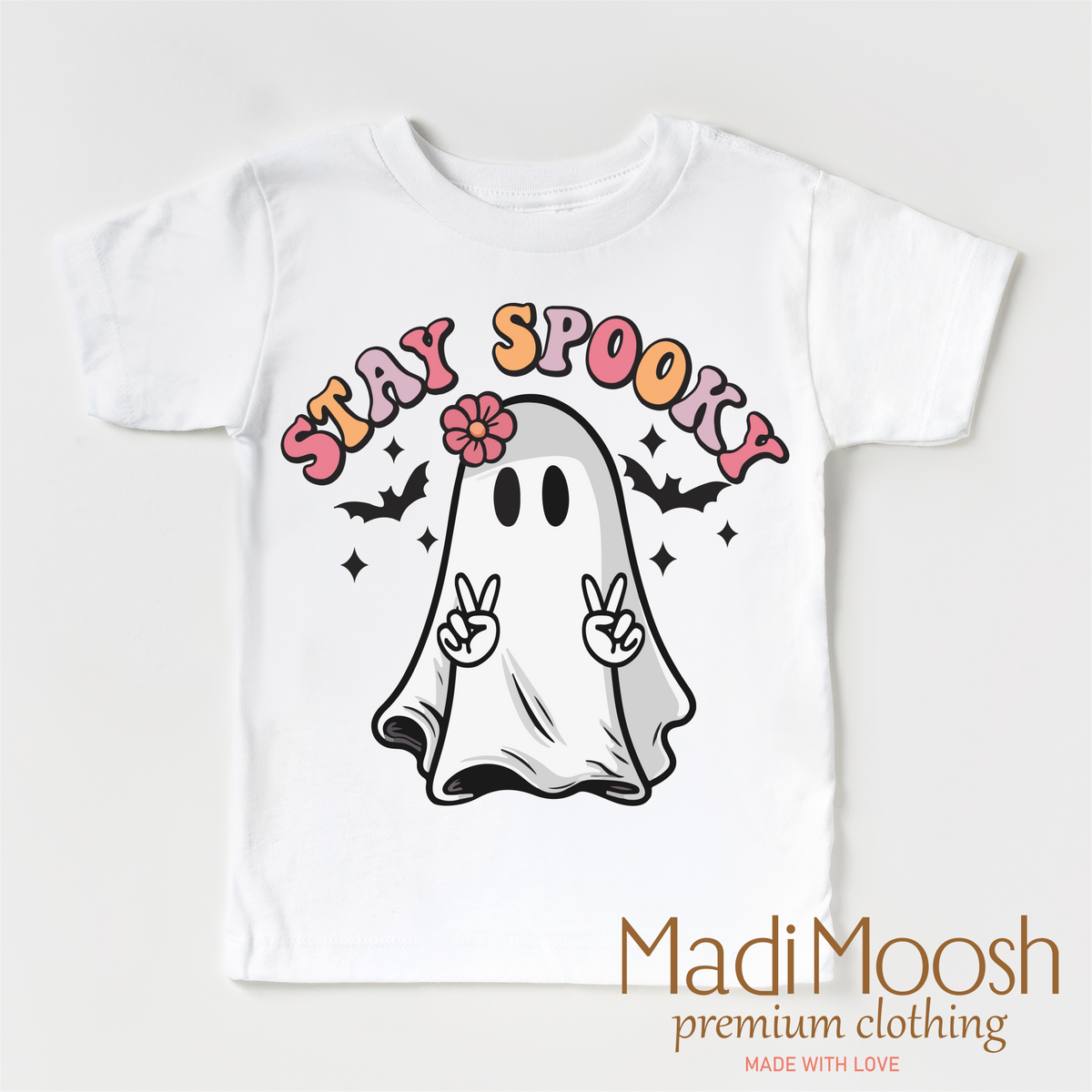 Stay Spooky, Halloween graphic T-shirt by Madi Moosh