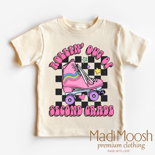 Rollin' Out Of 2nd Grade Last Day Of School Shirt - School Shirt