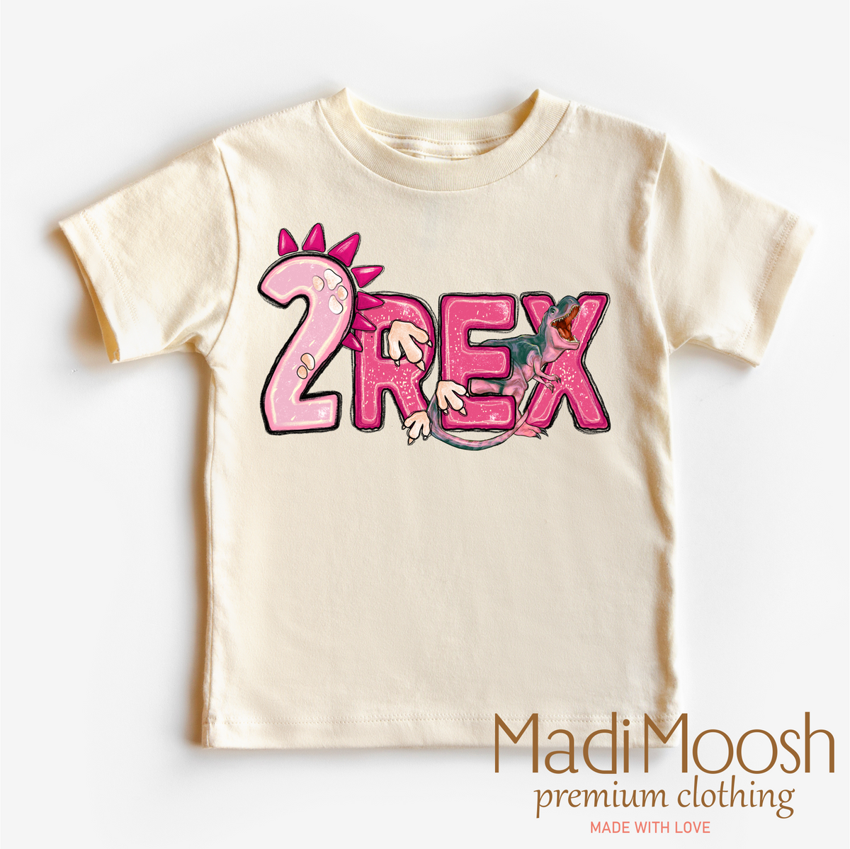 Two Rex Birthday Shirt - Girls Dinosaur Birthday - Madi Moosh Boutique