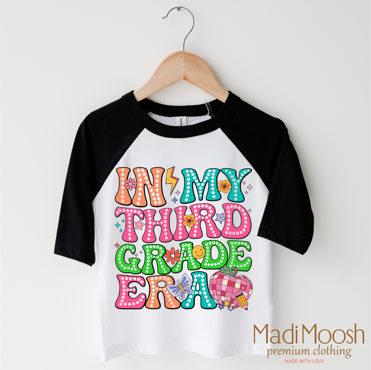 In My 3rd Grade Era Back To School design on a black-accented shirt.