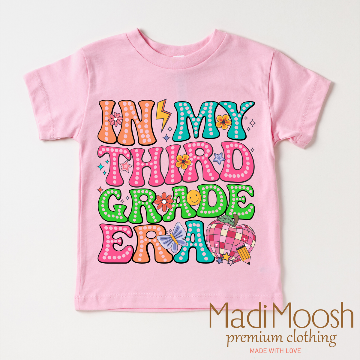 In My 3rd Grade Era Back To School design on a pink garment.
