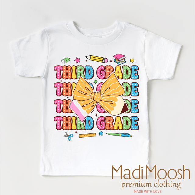 Cute Third Grade School Shirt - Back To School Shirt