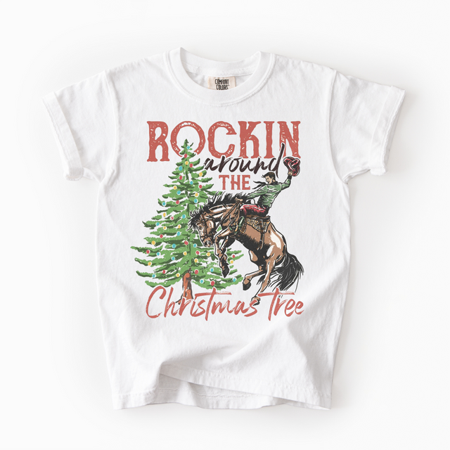 Rockin Around The Christmas Tree Unisex T-Shirt - Printed On Comfort Colors