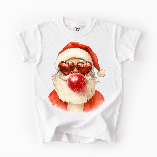 Santa Blowing Bubbles Christmas Unisex T-Shirt - Printed On Comfort Colors