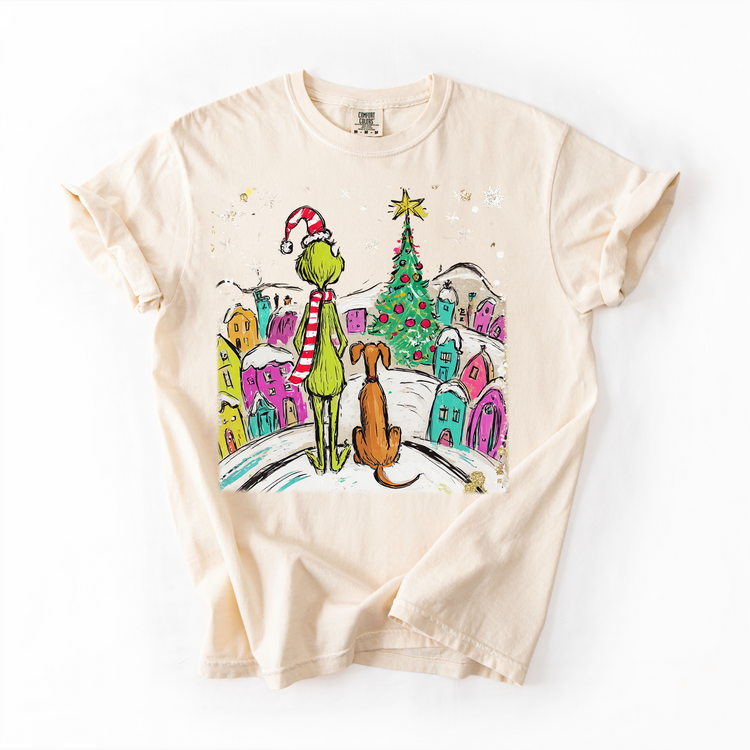 Grinchvile Christmas Unisex T-Shirt - Printed On Comfort Colors