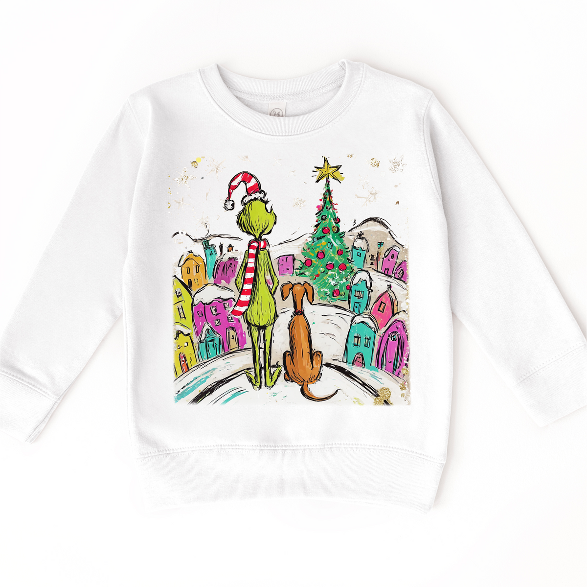 Grinchmas Christmas white kids sweatshirt