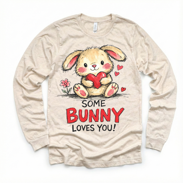 Some Bunny Loves You Valeintine's Day Shirt - Bunny Rabbit Valeintine Tee