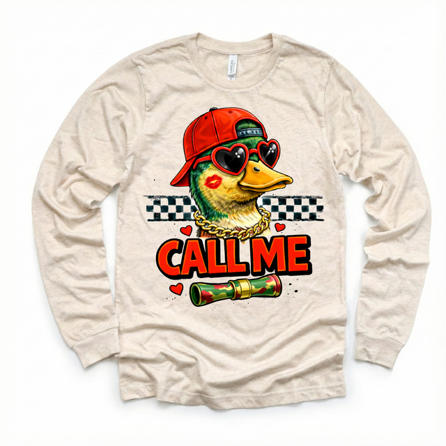 Boys Duck Call Me Valeintine's Day Shirt - Duck Hunting Valeintine Tee