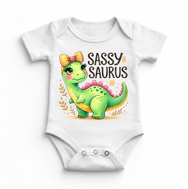 Sassy Saurus Dinosaur Bodysuit - Baby Bodysuit