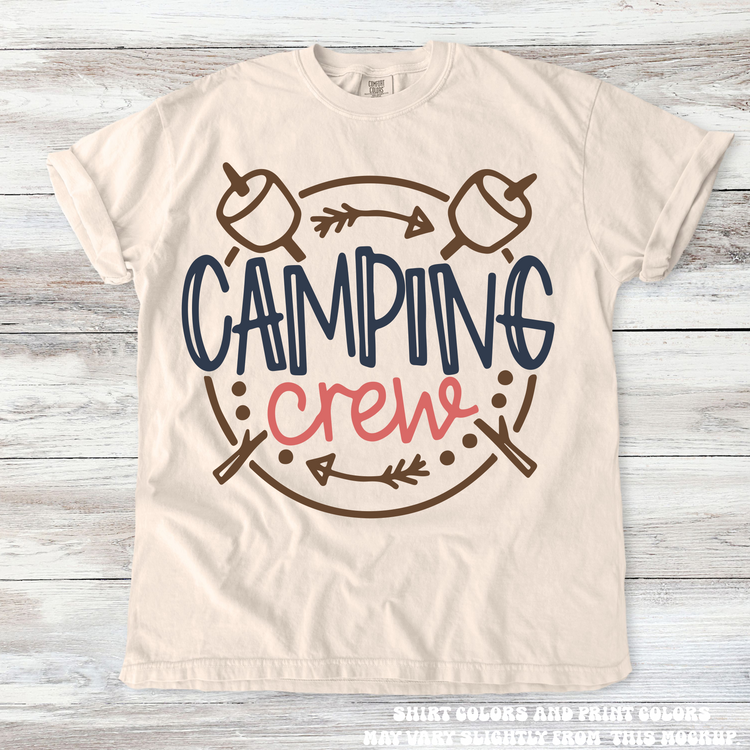 Camping Crew Tee - Printed On Comfort Colors