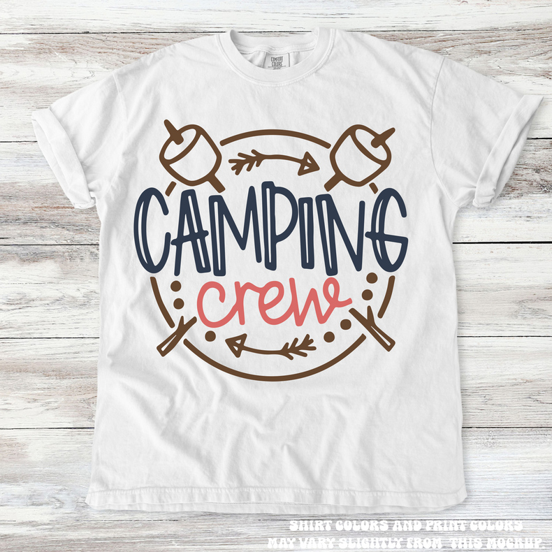 Camping Crew Tee - Printed On Comfort Colors