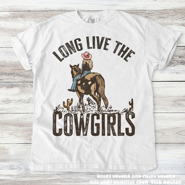 Long Live Cowgirls Western Tee - Printed On Comfort Colors