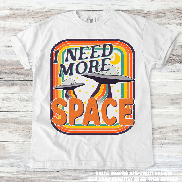 Retro Funny I Need More Space UFO Tee - Printed On Comfort Colors
