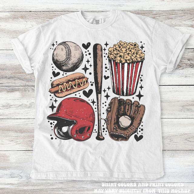 Retro Baseball Shirt - Printed On Comfort Colors