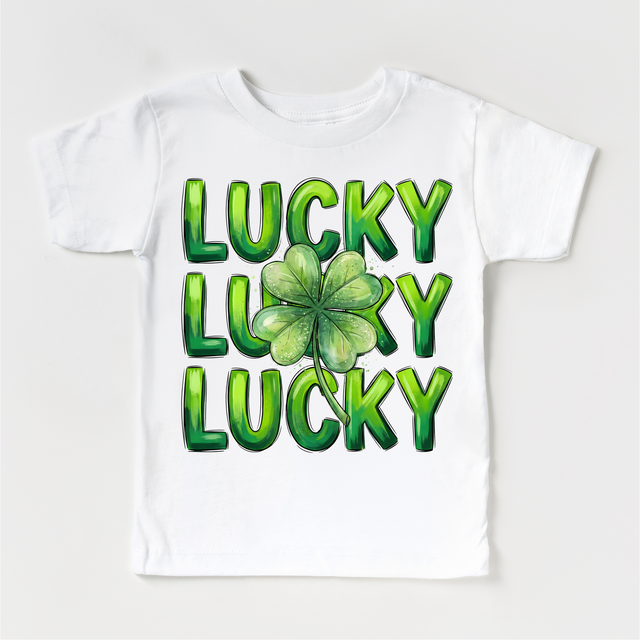 Lucky 4 Leaf Clover St. Patrick's Day Shirt - Girls Irish Tee - Madi Moosh Boutique