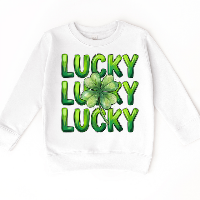 Lucky 4 Leaf Clover St. Patrick's Day Shirt - Girls Irish Tee - Madi Moosh Boutique