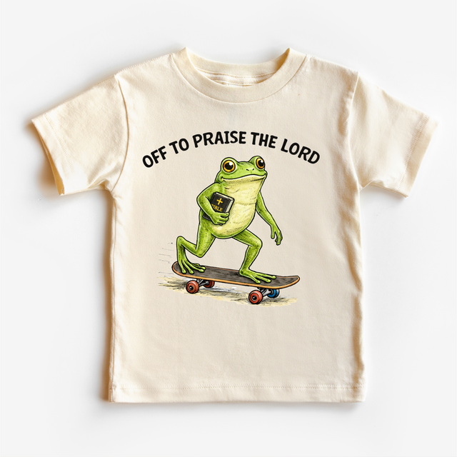 Off To Paise The Lord Christian Shirt - Cute Frog Church Tee - Madi Moosh Boutique