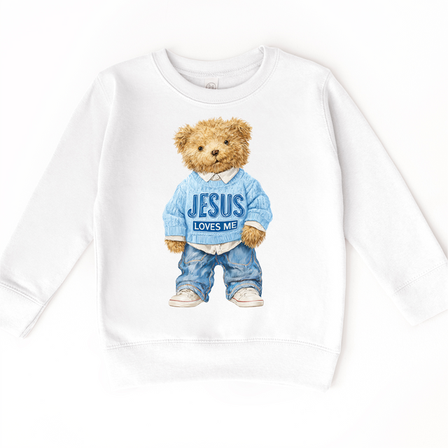 Teddy Bear Jesus Loves Me Shirt - Christian Tee - Madi Moosh Boutique